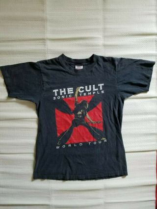 Vintage The Cult Sonic Temple 1989 World Tour Black T - Shirt Mens Size L
