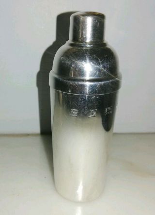 Vintage Art Deco Styled Solid Silver Mini Cocktail Shaker By P.  H Vogel - 1991