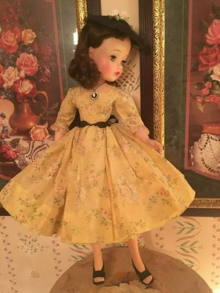 Tagged Madame Alexander Dress With Hat Necklace For Vintage Cissy Doll
