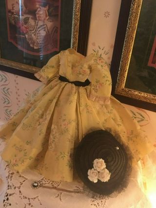 Tagged Madame Alexander Dress with Hat Necklace for Vintage Cissy Doll 2
