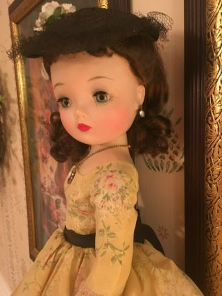 Tagged Madame Alexander Dress with Hat Necklace for Vintage Cissy Doll 3