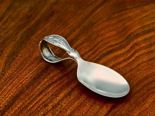 - Reed & Barton Sterling Silver Curved Handle Baby Spoon: Cupid To Handle