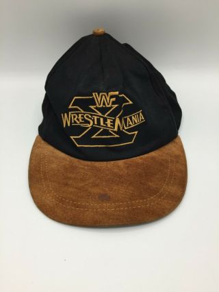 Vintage (1994) Wwf Wrestlemania X 10 Wrestling Snapback Hat Cap - Wwe