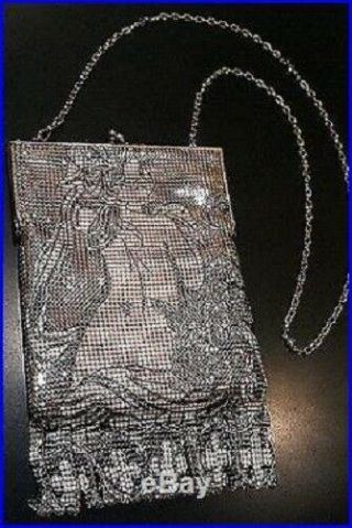 Whiting & Davis Bella Nude Lady Mesh Art Nouveau Deco Chain Purse Handbag
