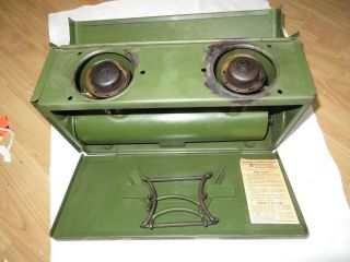 Vintage Svea Optimus Swedish Army Camp Stove Double Burner In Case