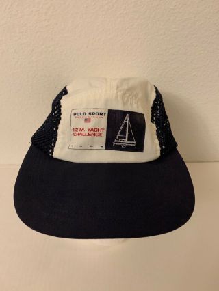 Vintage Ralph Lauren Polo Sport 1996 12 M Yacht Challenge Mesh Nylon Hat RARE 2