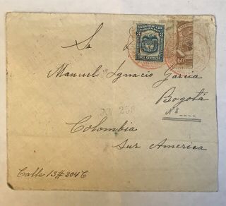 Colombia 1928,  Rare Split C45 60 C,  On Cover,  Scadta,  Unlisted.  High Value