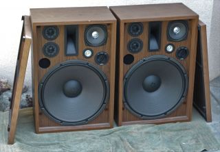 Kenwood Vintage Kl - 777d Stereo Speakers 5 Way 6 Speaker System 1970 