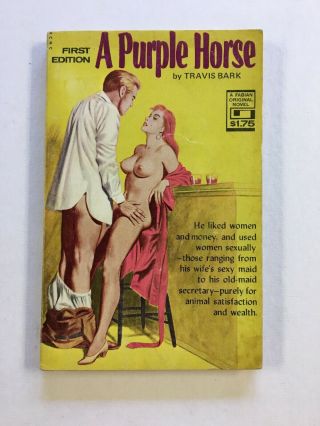 A Purple Horse Travis Bark Vintage Sleaze Gga Paperback A Fabian Novel
