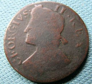 1771 King George Ii Rare Nonregal Halfpenny Cforgivs Die Mule Legend Error