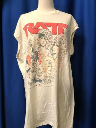 Vintage 1985 Ratt Invasion Of Your Privacy Tour Concert Tshirt Shirt Oversize Xl