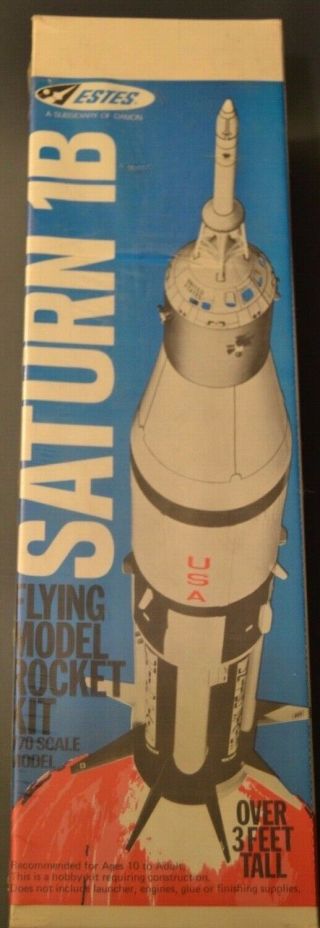Estes Saturn 1b 1/70th Scale Flying Model Rocket Kit – Rare