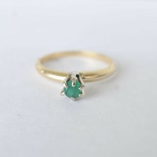 Victorian Ring.  25ct Natural Emerald Untreated C.  1900 14k Gold Tiffany Setting