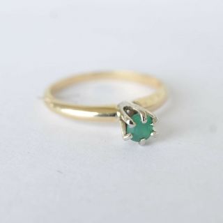 Victorian Ring.  25ct Natural Emerald Untreated c.  1900 14k Gold Tiffany Setting 3