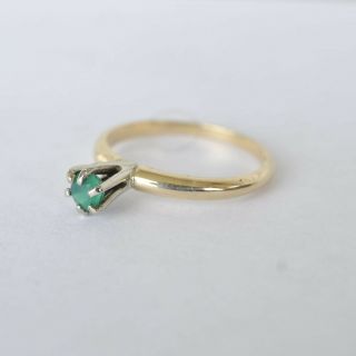 Victorian Ring.  25ct Natural Emerald Untreated c.  1900 14k Gold Tiffany Setting 4