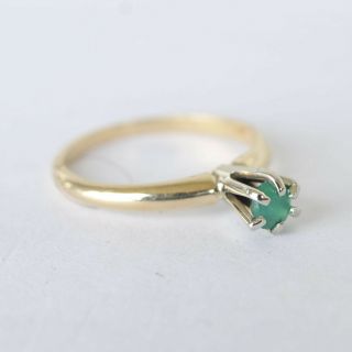 Victorian Ring.  25ct Natural Emerald Untreated c.  1900 14k Gold Tiffany Setting 5