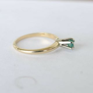 Victorian Ring.  25ct Natural Emerald Untreated c.  1900 14k Gold Tiffany Setting 7