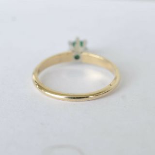 Victorian Ring.  25ct Natural Emerald Untreated c.  1900 14k Gold Tiffany Setting 8