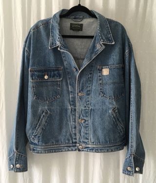 Polo Country Ralph Lauren Dry Goods Denim Jacket Vtg Mens Large Made In The Usa