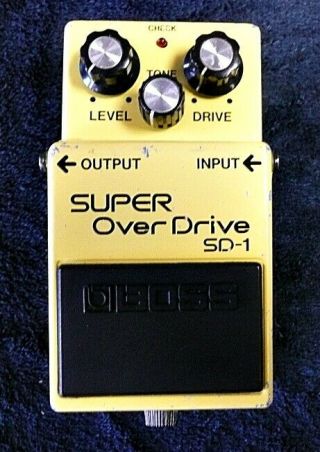 Vintage Boss Sd - 1 Overdrive Distortion Guitar Pedal - Made In Japan - Vgc