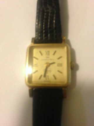 Vintage 14k Solid Gold Hamilton Wrist Watch Quartz M.  Marked 14k Gold Dated 1987