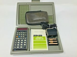 Hewlett - Packard Hp 55 Vintage Calculator W Accessories & Case