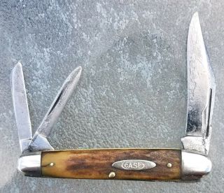 Vintage 5376 1/2 Case Xx 1920 - 1940 Knife Stag Bone Knives Whittler