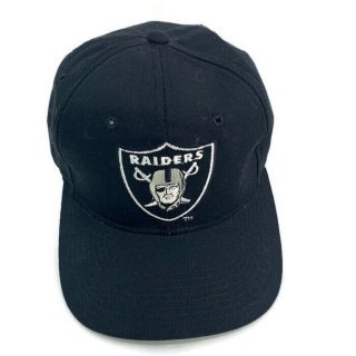 Vtg Starter Los Angeles Raiders Logo Black Nfl Football Snapback Hat Rare