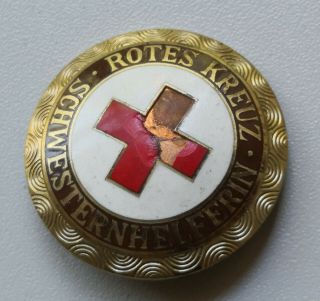 German Ww 2 Red Cross Badge - Schwesternhelferin