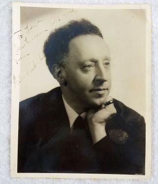 1930 Pianist Arthur Rubinstein Hand Signed 8x10 Photo Autograph Vintage