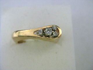 Vintage 14k Solid Yellow Gold Diamond Ring Size 6