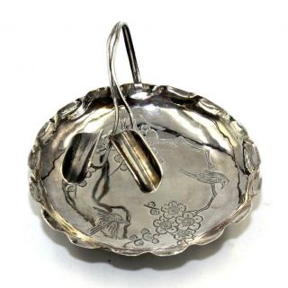 Chinese Export Silver Ashtray,  Early 20thc,  Sing Fat - Canton? Perfect