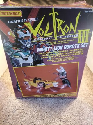 Vintage Voltron III 5 Lion Full Set In Boxes 1984 Matchbox Diecast 2