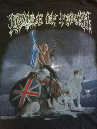 Cradle Of Filth T Shirt Xl Spearheading The Millenial War Vintage Black Metal
