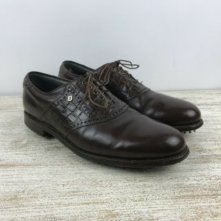 Footjoy Classic Dry Premiere Brown Golf Shoes Men 