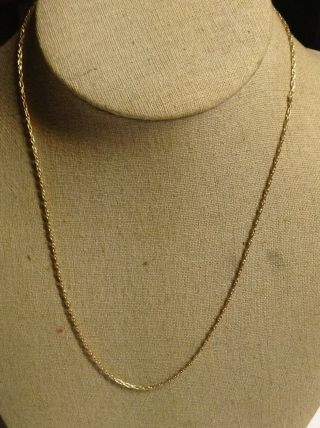 Solid 14k Gold Necklace 3.  7 Grams 18 Inch Wear Scrap