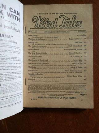 3 Vintage Weird Tales Pulp Sci Fi Fantasy Horror Magazines 1935 July,  Sept & Dec 10