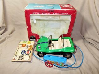 Vintage 1960s Bandai Steel Dune Buggy Tethered Rc W Box Near 7697