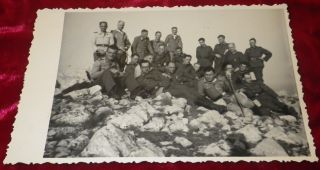 Rare Wwii 1943 Photo Postcard German Army Unit In Balkans Vrška čuka Mountain