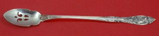 King Edward By Gorham Sterling Silver Olive Spoon Pierced Long 7 3/8 " Custom