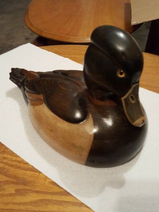 Tom Taber/hersey Kyle Jr.  Rare Numbered Ringneck Duck Decoy 320 Ducks Unlimited