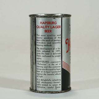 Best ' s Hapsburg Lager Instructional Fklat Top Beer Can Chicago Illinois RARE 108 4