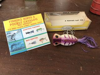 Fishing Lure Fred Arbogast Hula Popper 5/8 Oz Purple