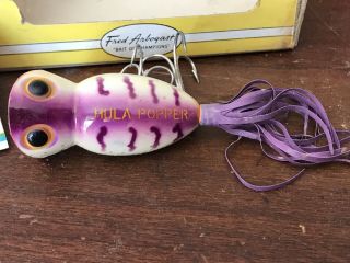 Fishing Lure Fred Arbogast Hula Popper 5/8 OZ Purple 3