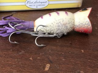 Fishing Lure Fred Arbogast Hula Popper 5/8 OZ Purple 4