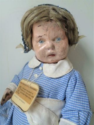 Antique 1913 Albert Schoenhut Baby Face Boy Wood Doll 11 Joints Elbows Knees