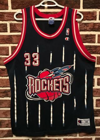 Vtg 90s Champion Houston Rockets Jersey Scottie Pippen Men 48 Rare Og Euc,