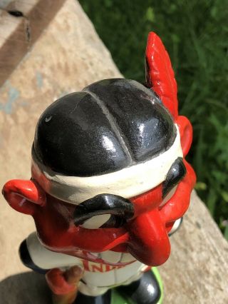 RARE VINTAGE 1960s CLEVELAND INDIANS MASCOT BOBBLE HEAD MLB BASEBALL Chief Wahoo 2