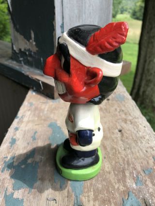 RARE VINTAGE 1960s CLEVELAND INDIANS MASCOT BOBBLE HEAD MLB BASEBALL Chief Wahoo 6