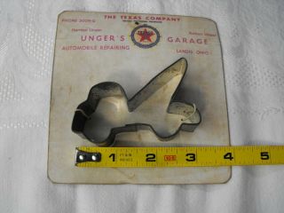 Vintage 1950 ' s Texaco Tow Truck Cookie Cutter on Gas Station Advertising Card 4
